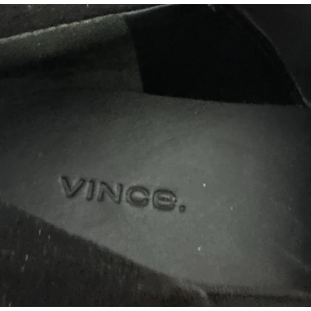 Vince Warren Platform Slip-On Sneakers Black Suede Women’s 8.5 Minimalist Luxe